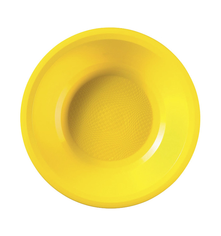 Plato Hondo Reutilizable PP Amarillo Round Ø19,5cm (50 Uds) Plato Hondo Reutilizable PP Amarillo Round Ø19,5cm (50 Uds)