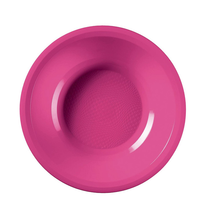 Plato Hondo Reutilizable PP Fucsia Round Ø19,5cm (50 Uds) Plato Hondo Reutilizable PP Fucsia Round Ø19,5cm (50 Uds)