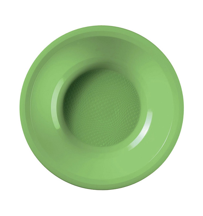 Plato Hondo Reutilizable PP Verde Lima Round Ø19,5cm (50 Uds) Plato Hondo Reutilizable PP Verde Lima Round Ø19,5cm (50 Uds)