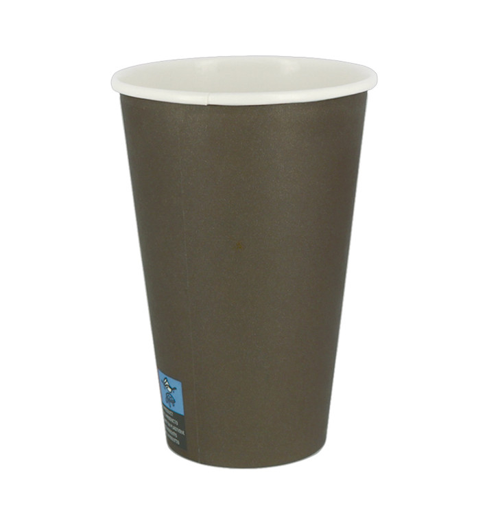Vaso Cartón 12Oz/360ml Marrón Ø8,0cm (100 Uds) Vaso Cartón 12Oz/360ml Marrón Ø8,0cm (100 Uds)