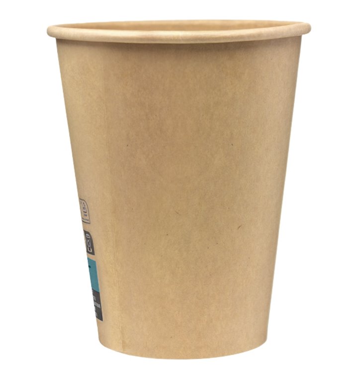 Vaso Cartón 12Oz/360ml Marrón Ø8,0cm (100 Uds)