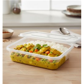 Tapa de Plástico Transp. para Bandeja 157x112x51mm (500 Uds)