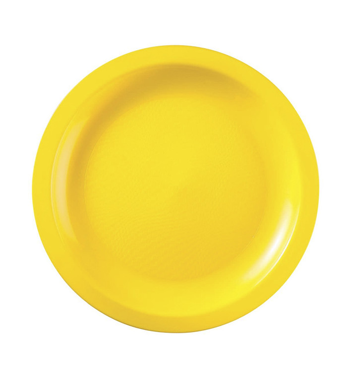 Plato Reutilizable PP Llano Amarillo Round Ø22cm (25 Uds) Plato Reutilizable PP Llano Amarillo Round Ø22cm (25 Uds)