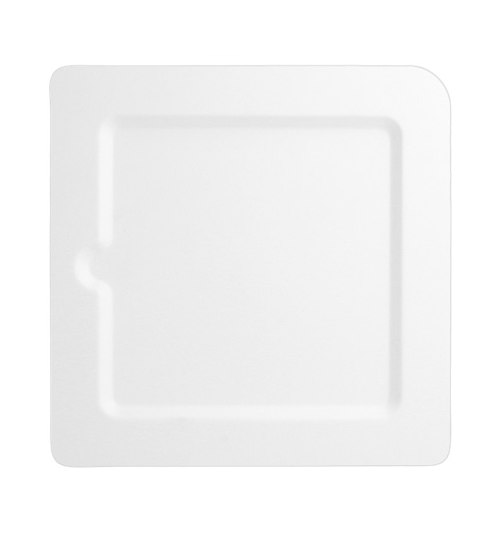 Plato Hendidura Caña de Azucar Blanco 200x200mm (50 Uds) Plato Hendidura Caña de Azucar Blanco 200x200mm (50 Uds)