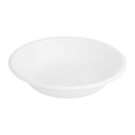 Plato Hondo Caña de Azucar Blanco Ø160mm (50 Uds)