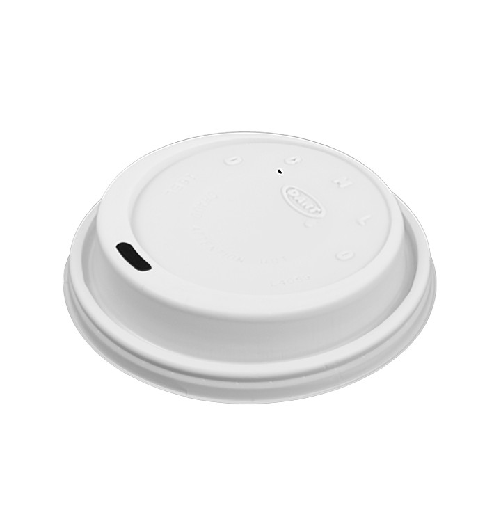 Tapa de Plástico PS "Cappuccino" Blanca Ø9,4cm (100 Uds) Tapa de Plástico PS "Cappuccino" Blanca Ø9,4cm (100 Uds)