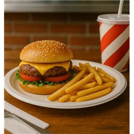 Plato Caña de Azucar Blanco Ø180mm (600 Uds)