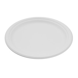 Plato Caña de Azucar Blanco Ø260mm (25 Uds)