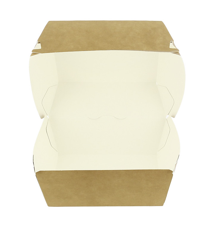 Caja Hamburguesa Mega Kraft Doble Cierre 15,5x15,5x10cm (200 Uds) Caja Hamburguesa Mega Kraft Doble Cierre 15,5x15,5x10cm (200 Uds)