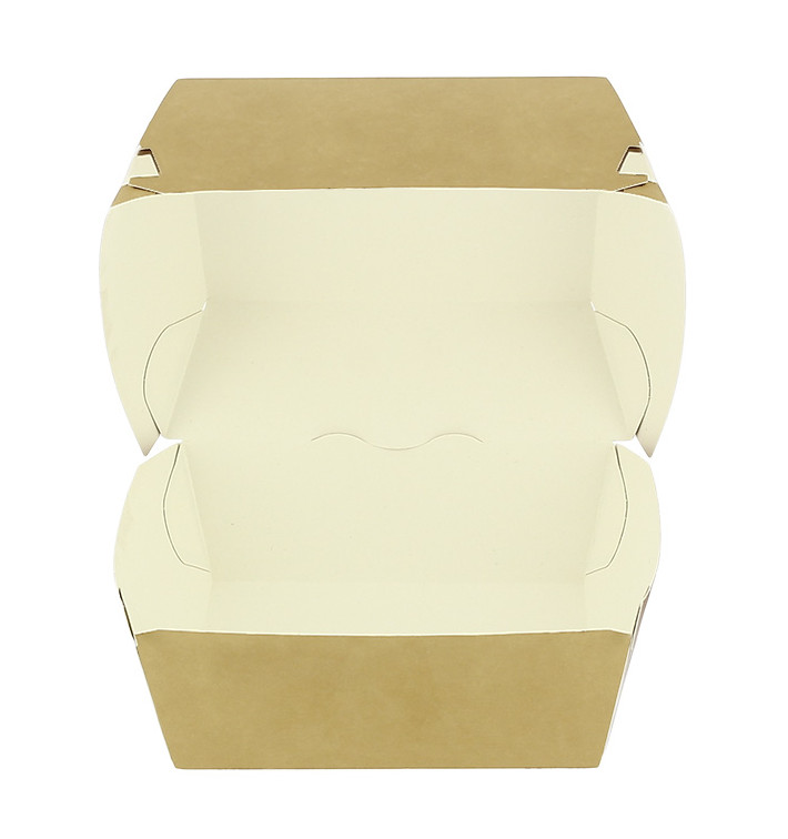 Caja Hamburguesa XXL Kraft Doble Cierre 13x13x9cm (50 Uds) Caja Hamburguesa XXL Kraft Doble Cierre 13x13x9cm (50 Uds)