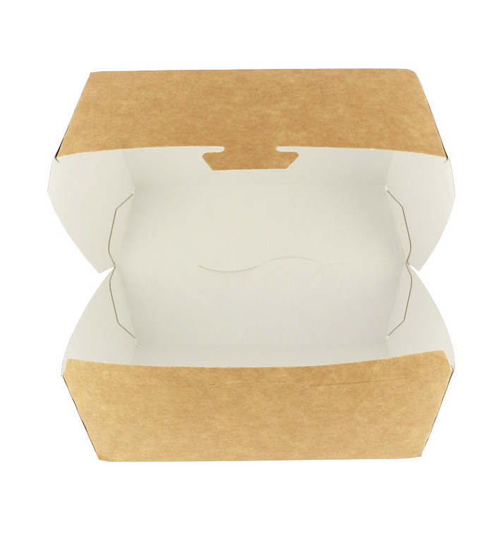 Caja Kraft para Hamburguesa Mega 16,5x18x9 cm (200 Uds) Caja Kraft para Hamburguesa Mega 16,5x18x9 cm (200 Uds)