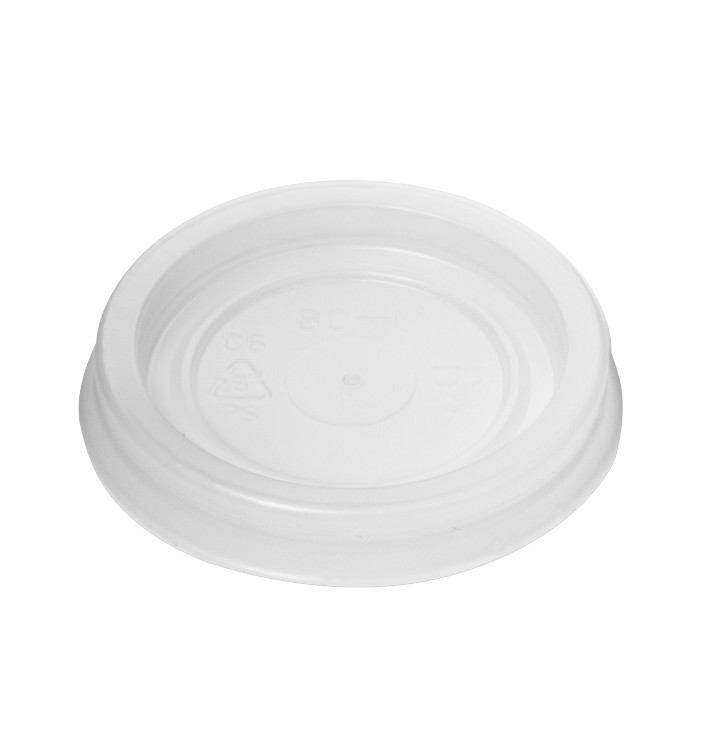 Tapa de Plástico PS Vaso 80/100ml Ø5,7cm (100 Uds)