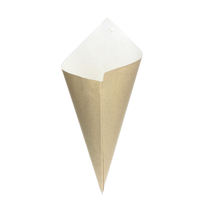Cono de Papel Estraza Natural 295mm 250g (200 Uds) Cono de Papel Estraza Natural 295mm 250g (200 Uds)