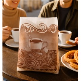 Bolsa para Churros Antigrasa 22+12x36cm (250 Uds)