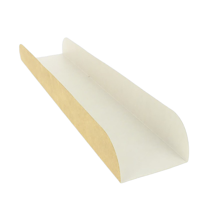Bandeja Para Bocadillo Kraft 30x6,1x3,2cm (100 Uds) Bandeja Para Bocadillo Kraft 30x6,1x3,2cm (100 Uds)