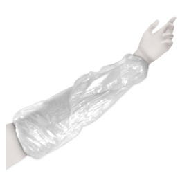 Manguitos en Polietileno 18x44cm G80 Blanco (100 Uds)