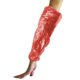 Manguitos en Polietileno 18x44cm G80 Rojo (1.000 Uds)