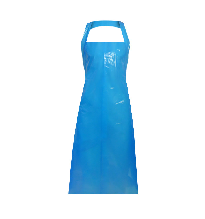 Delantal Polietileno G230 84x140cm Azul (50 Uds) Delantal Polietileno G230 84x140cm Azul (50 Uds)