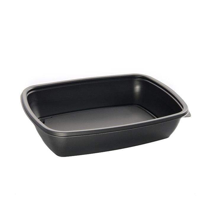 Envase Plástico PP Negro 900ml 23x16,5cm (75 Uds) Envase Plástico PP Negro 900ml 23x16,5cm (75 Uds)