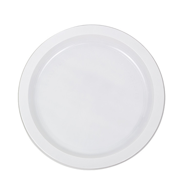 Plato Llano Reutilizable Económico PS Blanco Ø22cm (25 Uds) Plato Llano Reutilizable Económico PS Blanco Ø22cm (25 Uds)