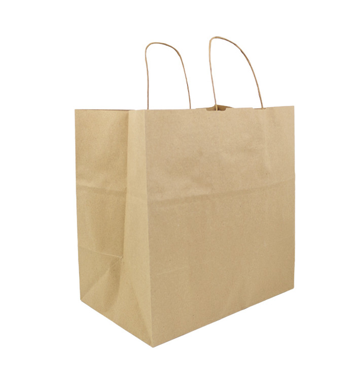 Bolsa Papel Kraft Hawanna con Asas 100g/m² 32+20x32cm (50 Uds) Bolsa Papel Kraft Hawanna con Asas 100g/m² 32+20x32cm (50 Uds)