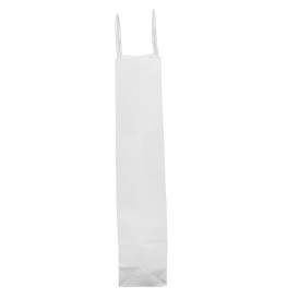 Bolsa Papel Blanca para Botellas Asas 18+8x39cm (50 Uds)