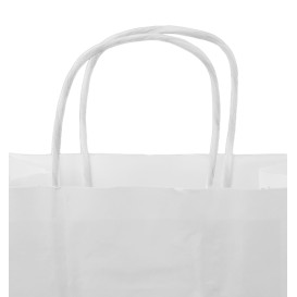 Bolsa Papel Blanca para Botellas Asas 18+8x39cm (50 Uds)