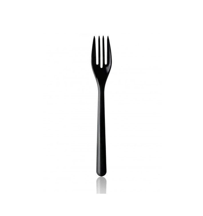 Tenedor de Plastico Magnum Negro 185mm 