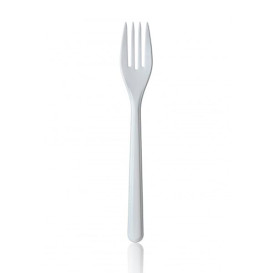 Tenedor de Plastico Magnum Blanco 185mm 