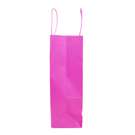 Bolsa Papel Fucsia con Asas 100g/m² 25+11x31cm (25 Uds)