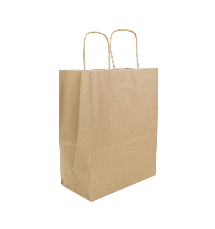 Bolsa Papel Kraft con Asas 100g/m² 22+11x27cm (25 Uds) Bolsa Papel Kraft con Asas 100g/m² 22+11x27cm (25 Uds)