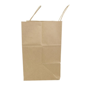 Bolsa Papel Kraft con Asas 100g/m² 30+18x29cm (25 Uds)