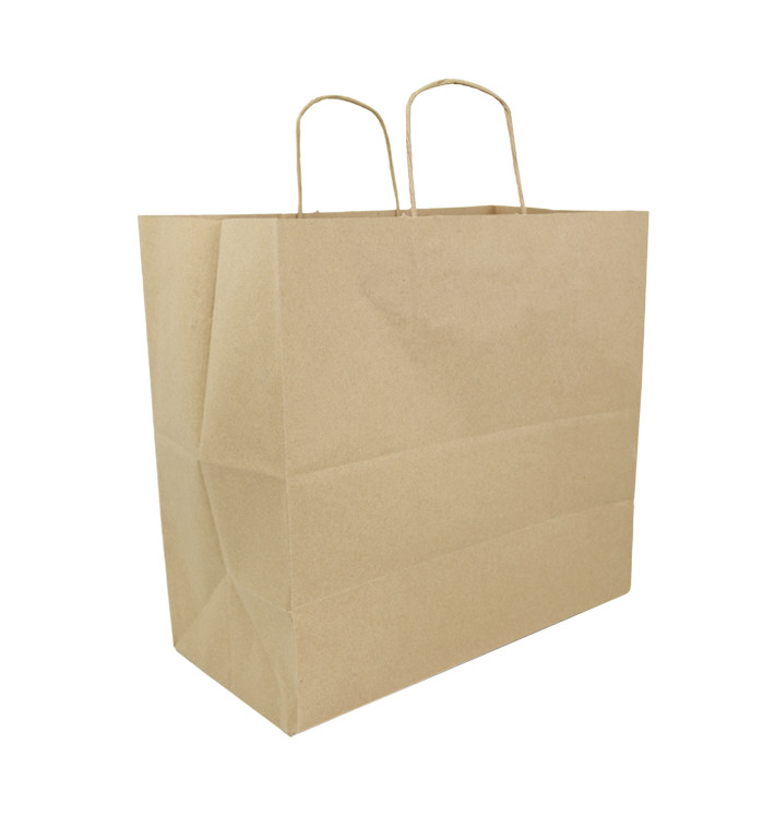 Bolsa Papel Kraft con Asas 100g/m² 35+18x34cm (25 Uds) Bolsa Papel Kraft con Asas 100g/m² 35+18x34cm (25 Uds)