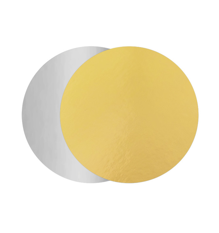 Disco de Cartón Oro y Plata 320 mm (100 Uds) Disco de Cartón Oro y Plata 320 mm (100 Uds)
