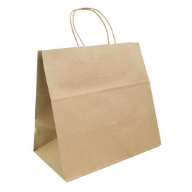 Bolsa Papel Kraft con Asas 100g/m² 30+18x29cm (25 Uds)