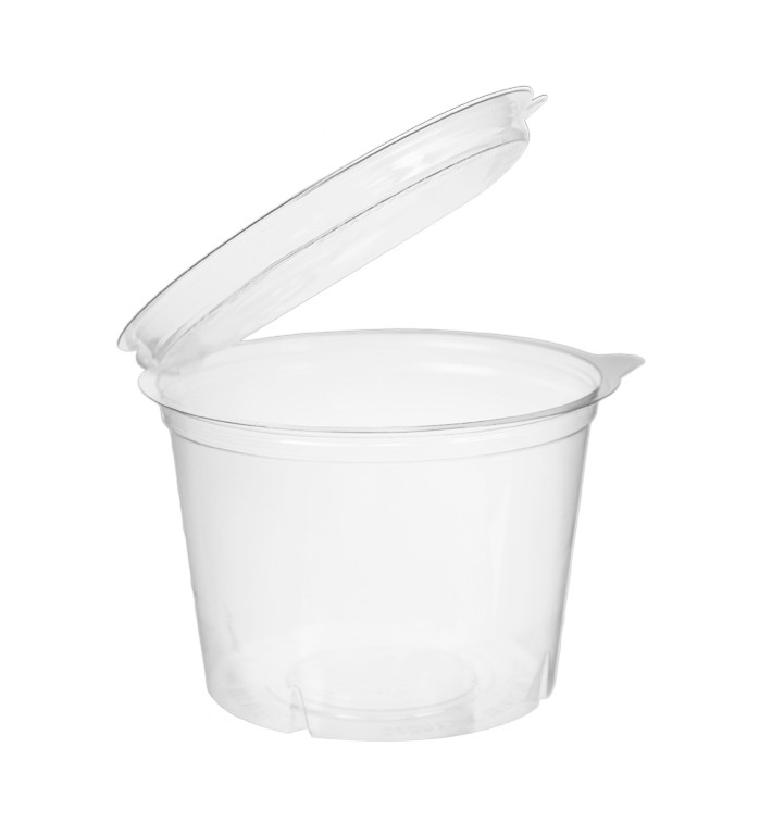 Tarrina Redonda Bisagra APET Transparente 500ml Ø120mm (480 Uds) Tarrina Redonda Bisagra APET Transparente 500ml Ø120mm (480 Uds)
