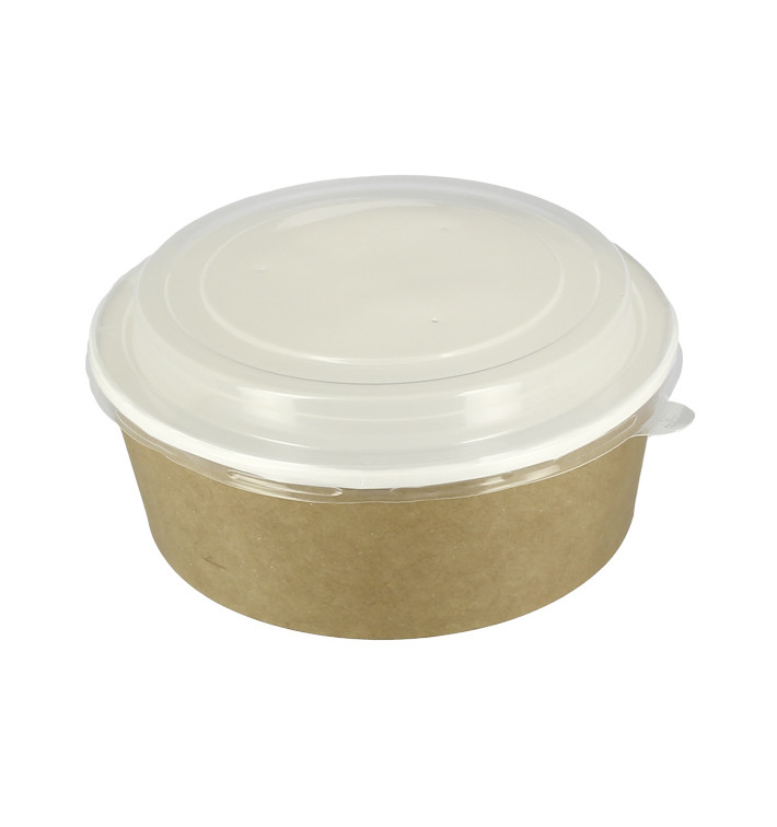 Tarrina de Cartón Kraft con Tapa PP 38 Oz/1140ml (25 Uds) Tarrina de Cartón Kraft con Tapa PP 38 Oz/1140ml (25 Uds)