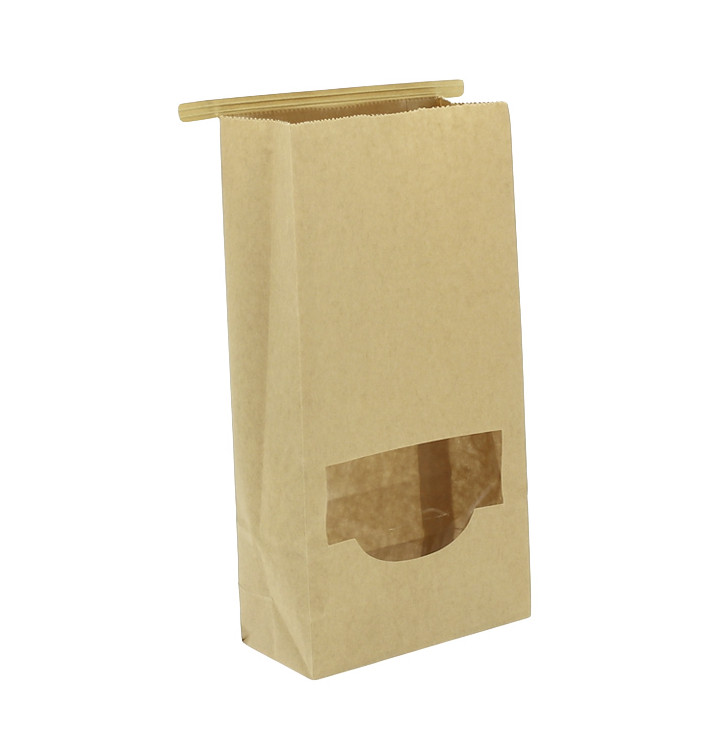 Bolsa SOS Kraft con Cierre y Ventana 12+6x23,5cm (1000 Uds)
