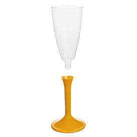 Copa Plástico Cava Pie Mango 120ml 2P (20 Uds)