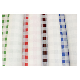 Mantel de Papel Rollo Cuadros Marrones 1x100m. 40g (1Ud)