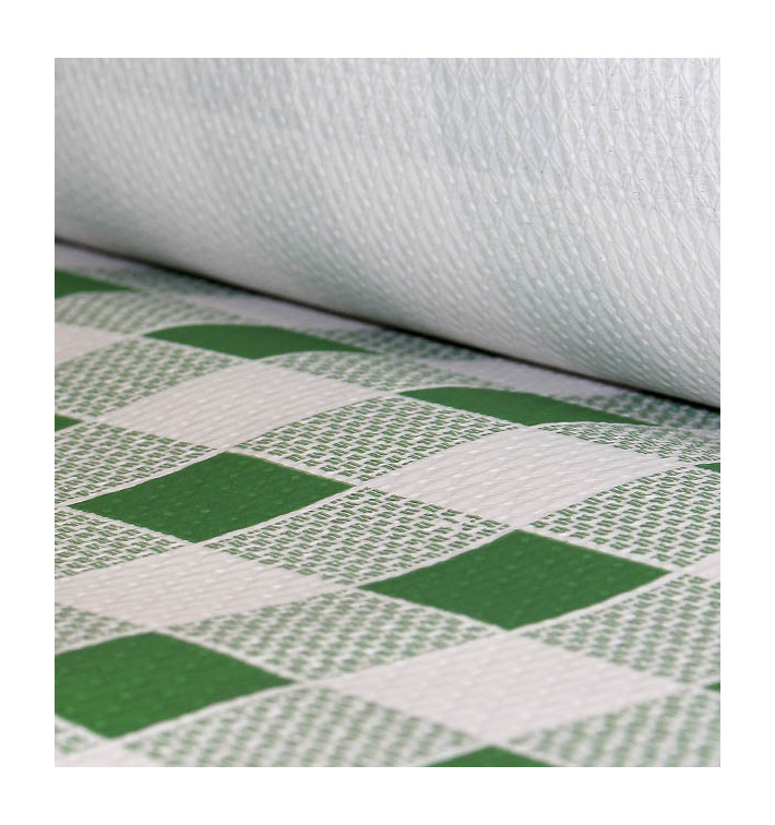 Mantel de Papel Rollo Cuadros Verdes 1x100m. 40g (1 Ud) Mantel de Papel Rollo Cuadros Verdes 1x100m. 40g (1 Ud)