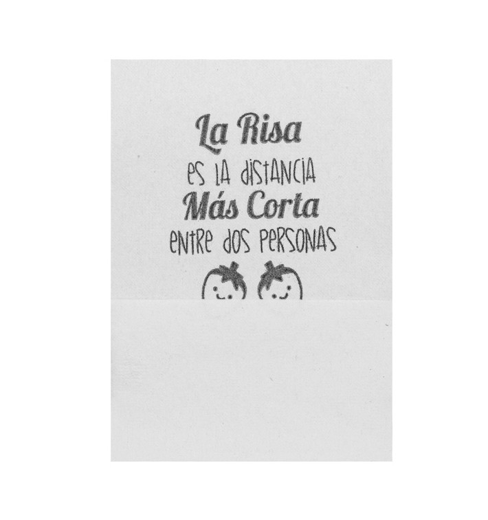 Servilletas de Papel Miniservis Blanca Frases 17x17cm (200 Uds) Servilletas de Papel Miniservis Blanca Frases 17x17cm (200 Uds)