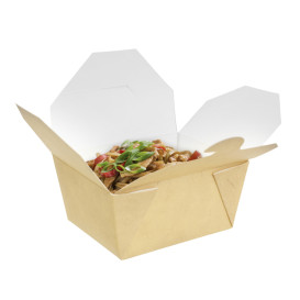 Caja Americana Kraft 10,7x8,65x4,5cm 400ml (50 Uds)