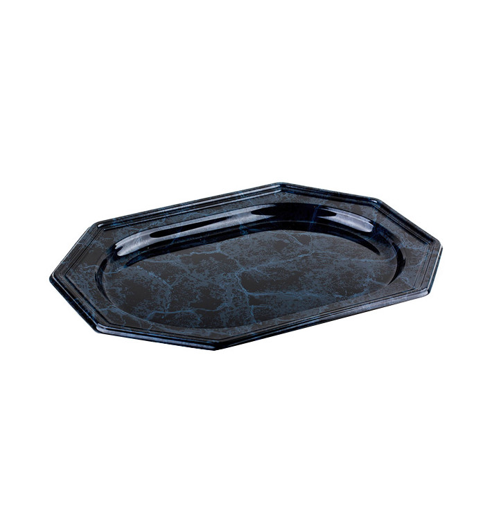 Bandeja Reutilizable rPET Octogonal Marmol 36x24cm (5 Uds) Bandeja Reutilizable rPET Octogonal Marmol 36x24cm (5 Uds)
