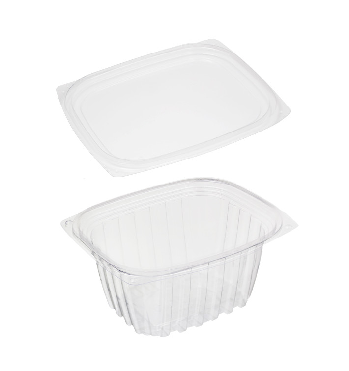 Envase Compostable PLA con Tapa 470ml (100 Uds) Envase Compostable PLA con Tapa 470ml (100 Uds)