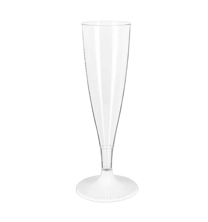 Copa Plástico Reutilizable 2P Pie Blanco Cava 140ml (6 Uds) Copa Plástico Reutilizable 2P Pie Blanco Cava 140ml (6 Uds)