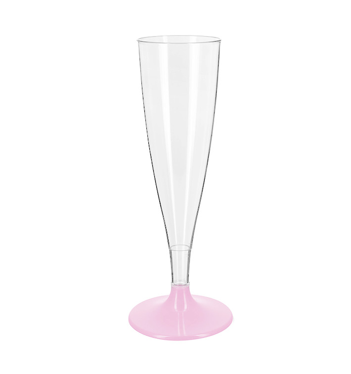 Copa Plástico Reutilizable 2P Pie Rosa Cava 140ml (6 Uds) Copa Plástico Reutilizable 2P Pie Rosa Cava 140ml (6 Uds)