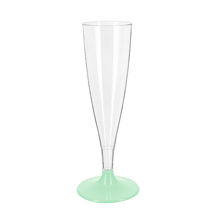 Copa Plástico Reutilizable 2P Pie Verde Cava 140ml (6 Uds) Copa Plástico Reutilizable 2P Pie Verde Cava 140ml (6 Uds)