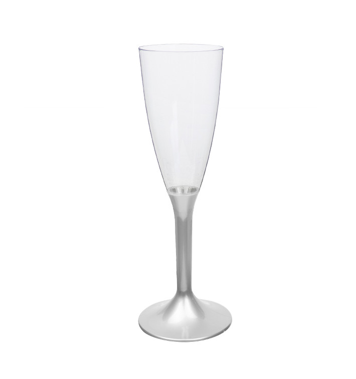 Copa Plástico Cava Pie Gris 120ml 2P (20 Uds) Copa Plástico Cava Pie Gris 120ml 2P (20 Uds)
