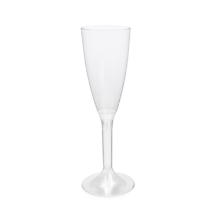 Copa de Plástico Reutilizable 2P Transparente para Cava 120ml (20 Uds) Copa de Plástico Reutilizable 2P Transparente para Cava 120ml (20 Uds)